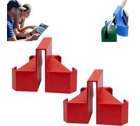 Tennis Camera Mount, 3D Printed Mount Net Post Clip Phone Holder, Secure Phone & Action Camera Holder with Clip for Net & Fence, Tennis Shot Mounts for Match Recording, Training Analysis(Red*2)