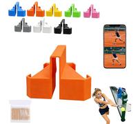 Tennis Camera Mount,Dual Perspective Tennis Camera Holder,Tennis Net Camera Mounts For Match Analysis Recording Training Coaching,Clip-On Shot Mounts,Phone Holder With Strong Clip (Orange)