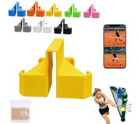 Tennis Camera Mount,Dual Perspective Tennis Camera Holder,Tennis Net Camera Mounts For Match Analysis Recording Training Coaching,Clip-On Shot Mounts,Phone Holder With Strong Clip (Yellow)