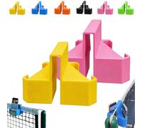 Tennis Camera Mount, Net-Mounted Phone & Action Camera Holder for Net Fence, Protable No-Installation Stable Shot Mount, Ball Game Shooting Stand for Match Recording, Training Analysis(Pink+Yellow)