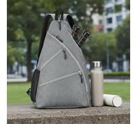 Tennis Carry Case Racket Bag Backpack Shoulder Bag with Smart Compartments Polyester Lightweight Build Suitable for Commuting Training Travel Gym Teams Men Women, Array, Sea Blue, Medium