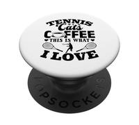 Tennis Cats Coffee This Is What I Love - Tennis Player PopSockets Adhesive PopGrip