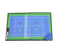 Tennis Coaching Board, Foldable Tennis Tactical Board, with Water-Based Pen, Eraser and Magnetic Chess Pieces, for Training