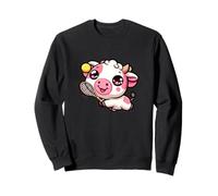 Tennis Cow Cute Kawaii Player With Racket Sweatshirt
