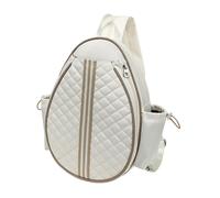 Tennis Crossbody Bag Large Capacity Racket Backpack for Badminton Sport in White Durable Material
