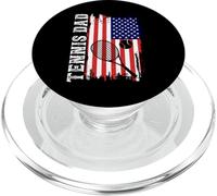 Tennis Dad USA United States American Flag PopSockets PopGrip for MagSafe