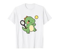 Tennis Dino Serve. Cute Kawaii Dino, Sport T-Shirt