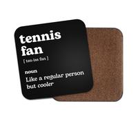Tennis Fan Square Coaster - Dictionary Regular But Cooler Sport Definition Funny Joke Hobby Men Women Kitchen Drink #82602