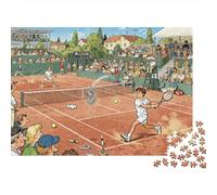 Tennis Forehand Winner Chaos Wooden Jigsaw Puzzle Waterproof 1000 Piece Puzzles for Adults Fun Educational Games