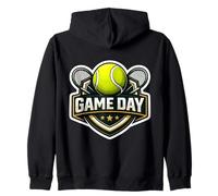 Tennis Game Day Fan Lover Cute Player Coach Spectator Quote Zip Hoodie
