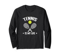 Tennis Is My Life Graphic Long Sleeve T-Shirt