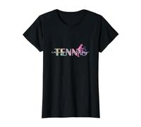 Tennis is My Therapy Retro Value Graphic T-Shirt, Women, Black, S