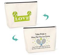 Tennis Lover Gift for Women Tennis Gifts for Girls Funny Cosmetic Bag Gift Tennis Player Gift Makeup Bag Gift for Tennis Coach Tennis Player Gift Ideas Tennis Themed Gift Tennis Team Gift for Women
