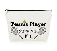 Tennis Lover Gift Makeup Bag Tennis Player Gift Tennis Gifts for Girls End of Season Thank You Gift Christmas Birthday Gift for Tennis Coach Team Inspirational Gift for Friend Travel Cosmetic Pouch
