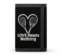 Tennis Lover Love Means Nothing Men Trifold Wallets with Card Holders Keychain Slim Purse Money Clip for Women