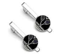 Tennis Lover Love Means Nothing Men's Tie Clips Necktie Bar Pinch Clip Set of 2 Formal Business Wedding Accessories