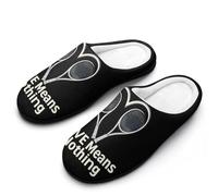 Tennis Lover Love Means Nothing Men's Warm Slippers Non-Slip Sole Winter Rubber Cotton Shoes for Bedroom