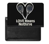 Tennis Lover Love Means Nothing Passport Holder Travel Wallet Protective Case with Card Slots