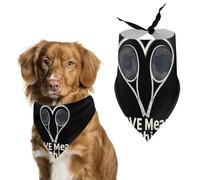 Tennis Lover Love Means Nothing Pet Bandana Dogs Triangle Scarf Cats Handkerchief Puppy Costume