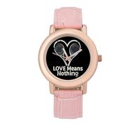 Tennis Lover Love Means Nothing Women’s Watch Quartz Wristwatch Analog with Leather Strap for Office
