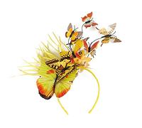Tennis Men's Foreign Trade Simulation Plastic Butterfly Hair Band Party Hair Accessories Headband Winter Men (Yellow, One Size)