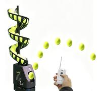 Tennis Pitching Machine with Remote Control, Automatic Serving Machine, Can Hold 33 Tennis Balls, Suitable for Practice and Training Bracketless