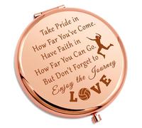 Tennis Player Compact Makeup Mirror for Girls Tennis Lovers Gifts for Her Friend Inspirational Present Christmas Birthday Present for Sport Team Captain Coach Teacher Thank You Folding Makeup Mirror