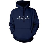 Tennis Player Heartbeat Tennis Enthusiast - Unisex Hoodie - Sports Hobby Fan S Navy
