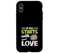 Tennis Player It All Starts With Love Case for iPhone X/XS
