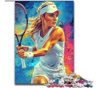 Tennis Player JigsawPuzzle 1000 Pieces for Adults, Challenging Game And Family Play Educational Game for Birthday, Chrismas (size 26x38cm)