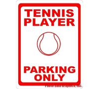 Tennis Player Parking Only Sign Courts Lockers Decor Gift Players 8X12 Inches
