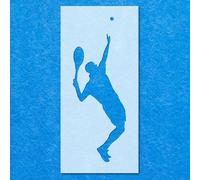 Tennis Player Silhouette 01 Stencil, Mylar Airbrush Painting Wall Art Crafts