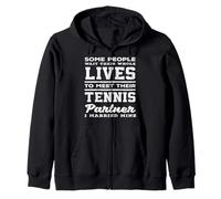 Tennis Player Some People Wait Lives Partner Zip Hoodie