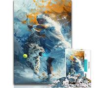 Tennis Players Jigsaw Puzzles for Adults 1000 Jigsaws,Challenging To Complete But Fun And Humorous Unique Home Decor And Gifts 38x26cm