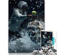Tennis Players Puzzles 1000 Pieces for Adults,Challenging To Complete But Fun And Humorous Educational Game for Birthday (38x26cm)