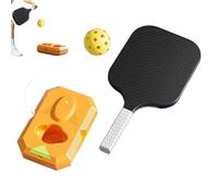 Tennis Practice Rebounder - Self Training Bounce Tool with Racket for Kids | 26cm Base with String Tether Ball, Solo Hitting Trainer for Backyard Court, Fielding Practice Equipment