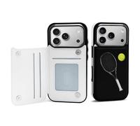 Tennis Racket And Ball Leather Wallet Case Compatible with iPhone 17/17 Air/17 Pro/17 Pro Max Printed Flip Protective Cover