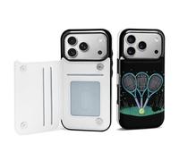 Tennis Racket And Ball Phone Case Wallet Case with Card Holder Cell Phone Cover Compatible with iPhone 17/Air/Pro/Pro Max