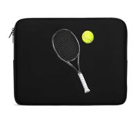 Tennis Racket And Ball Printed Laptop Sleeve Case with Double Zipper Portable Computer Bag Protective Briefcase Handbag
