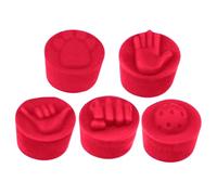 Tennis Racket Butt Cover, 5 Piece Weight Balance Replacement Set, 1.36x1.18 inches Bottom Grip Cap System, Shock Absorbing Paddle End Attachment Kit, Durable Training Adjustment Design for Player