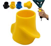 Tennis Racket Handle Cover - Anti-Slip Silicone Grip Trainer with Hand Position Guide, Reduces Wrist & Elbow Strain, Fits Tennis, Padel, Pickleball - Professional Lightweight Training Aid (Yellow)