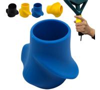 Tennis Racket Handle Cover - Anti-Slip Silicone Grip Trainer with Hand Position Guide, Reduces Wrist & Elbow Strain, Fits Tennis, Padel, Pickleball - Professional Lightweight Training Aid (Blue)