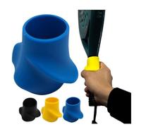 Tennis Racket Handle Cover, Grip Correction Trainer, Anti-slip Silicone Handle Wrap with Precise Hand Position Guide, Reduce Wrist Strain, for Tennis Padel & Pickleball (Blue)