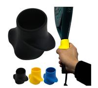Tennis Racket Handle Cover, Grip Correction Trainer, Anti-slip Silicone Handle Wrap with Precise Hand Position Guide, Reduce Wrist Strain, for Tennis Padel & Pickleball (Black)