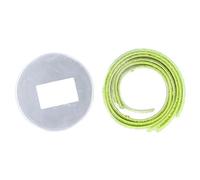 Tennis Racket Head Guard Tape | 3Pcs Nylon Built - in Adhesive Protection for Racket Frame | Pick Up Balls Without Bending/Guard Against Scratches/Easy Installation | Includes (Fluorescent Green)