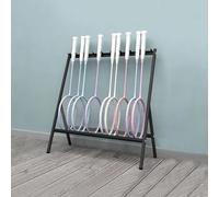 Tennis Racket Holder Badminton Racket Rack Freestanding, 18 Rack Capacity Rust-Proof Metal with Sponge Protection, Sports Equipment Storage for Home Gym Squash Court(Black)