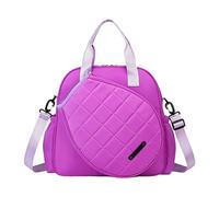 Tennis Racket Holder Bag with Adjustable Shoulder Strap, Large Capacity 16.93x5.12x14.57 inch Oxford Cloth Carry Bag for Tennis Badminton Equipment- Purple