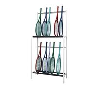 Tennis Racket Holder - Stand with Compartments & Sponge Protection for Badminton Rackets, Large Display