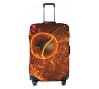 Tennis Racket In Fire Travel Luggage Covers - Elasticity Suitcase Covers Protector for Luggage 18-32 Inch