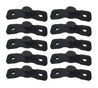 Tennis Racket String Dampeners 10pcs Silicone Material(Black)